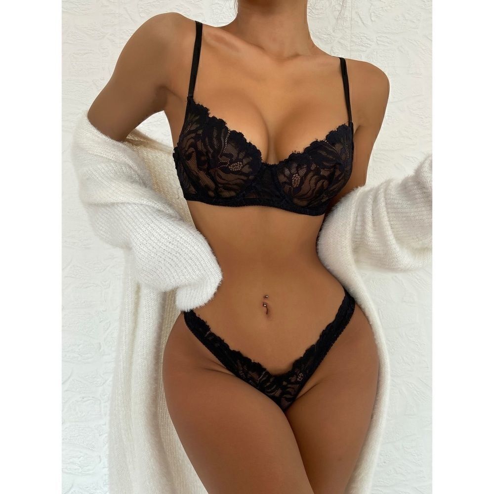 Sexy Floral Lace Lingerie Set